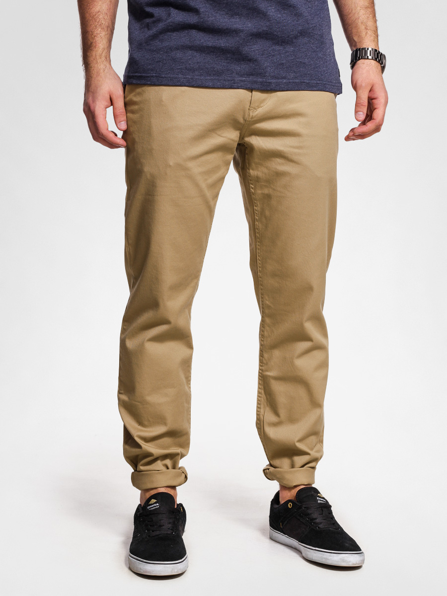 khaki slim chinos