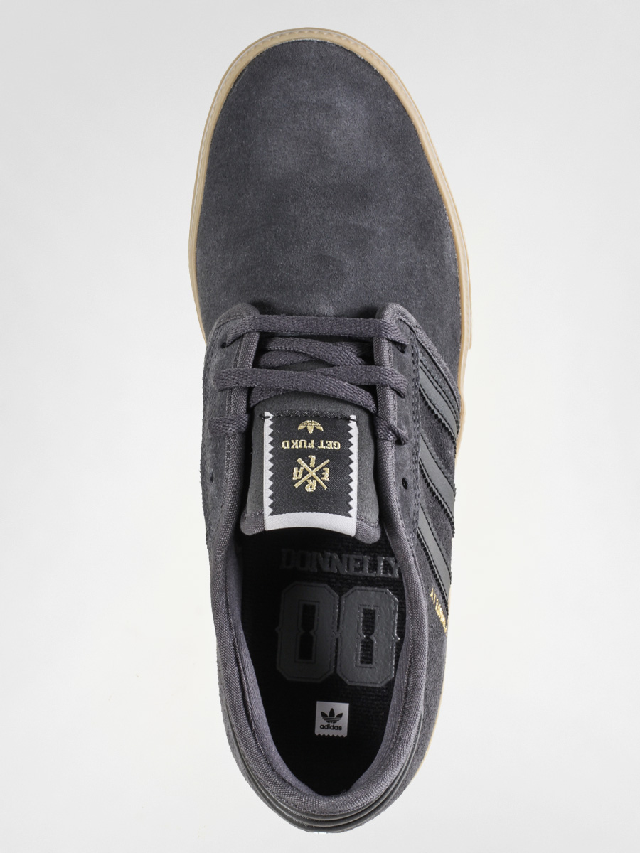 adidas gazelle silver green womens Adidas Seeley - Black/White/Gum main image 0