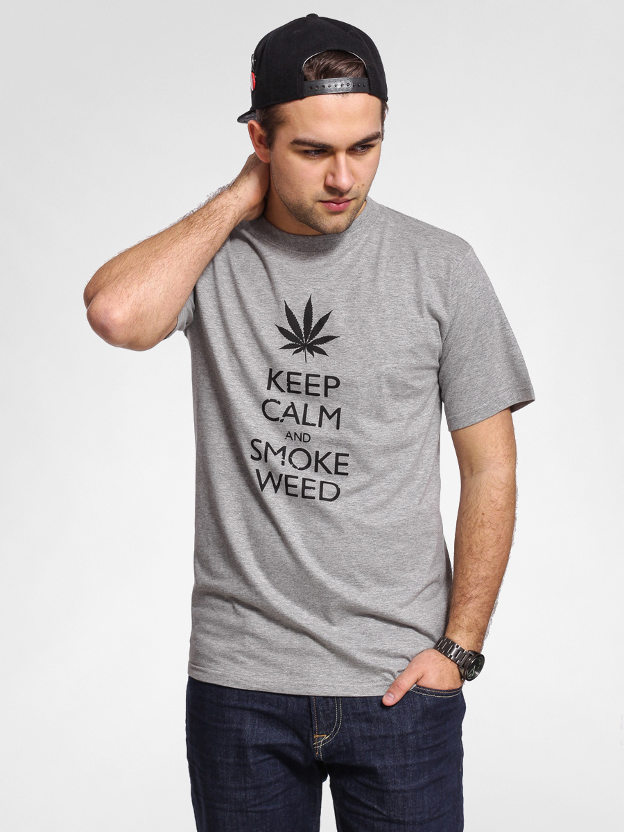Smith's T-shirt Keep Calm And Smoke Weed (grey)