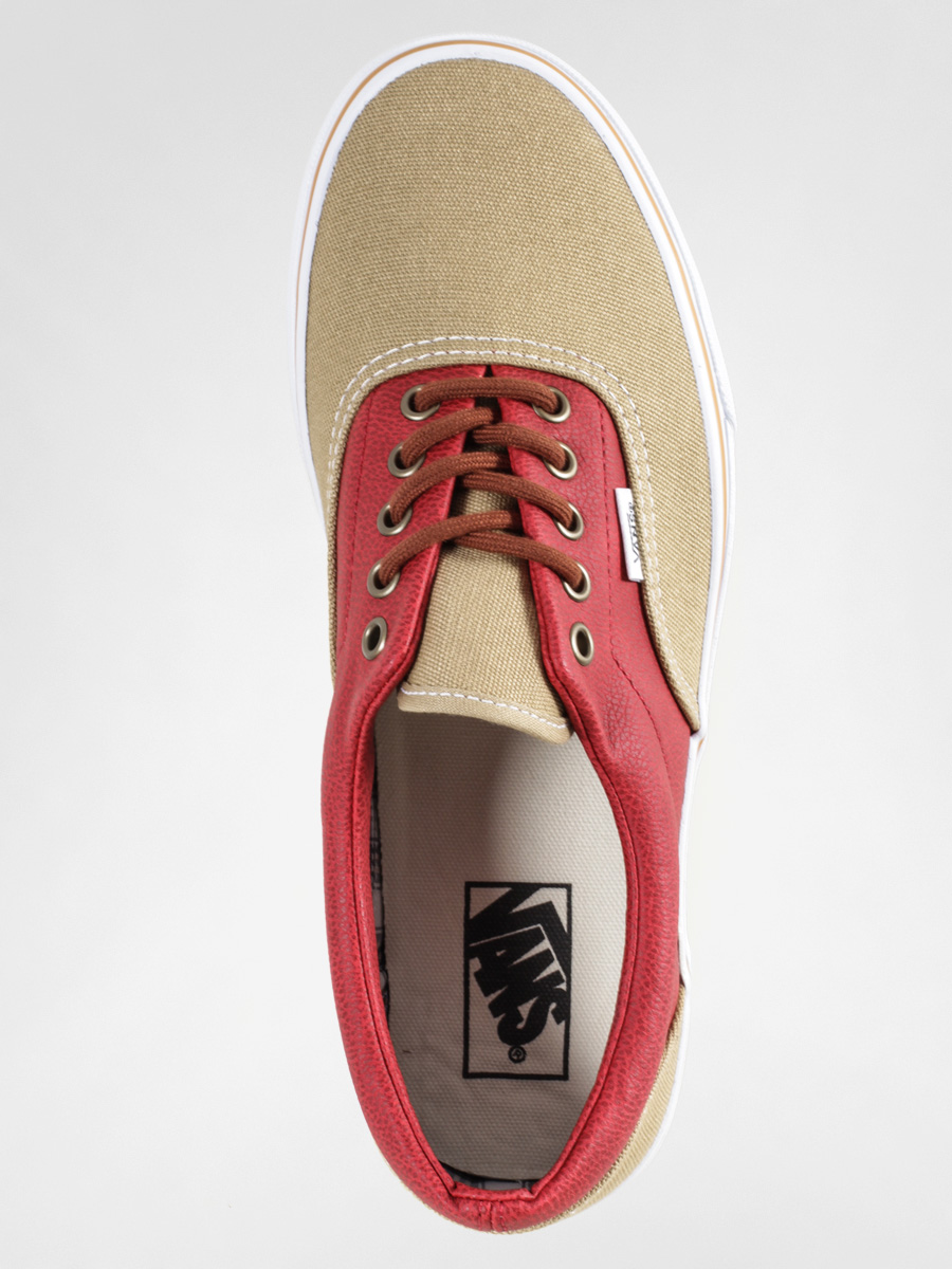 vans era khaki red