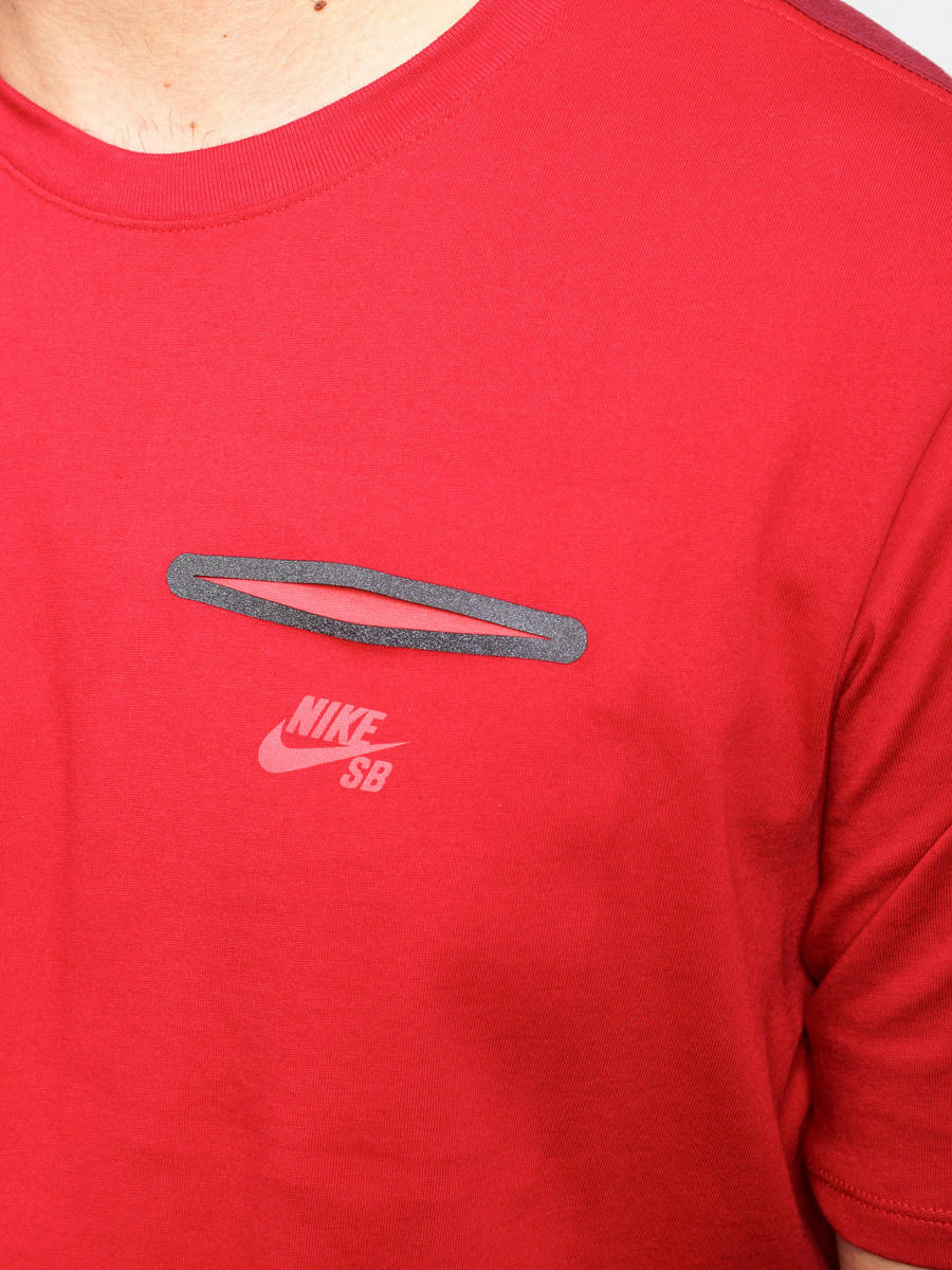 gym red nike shirt