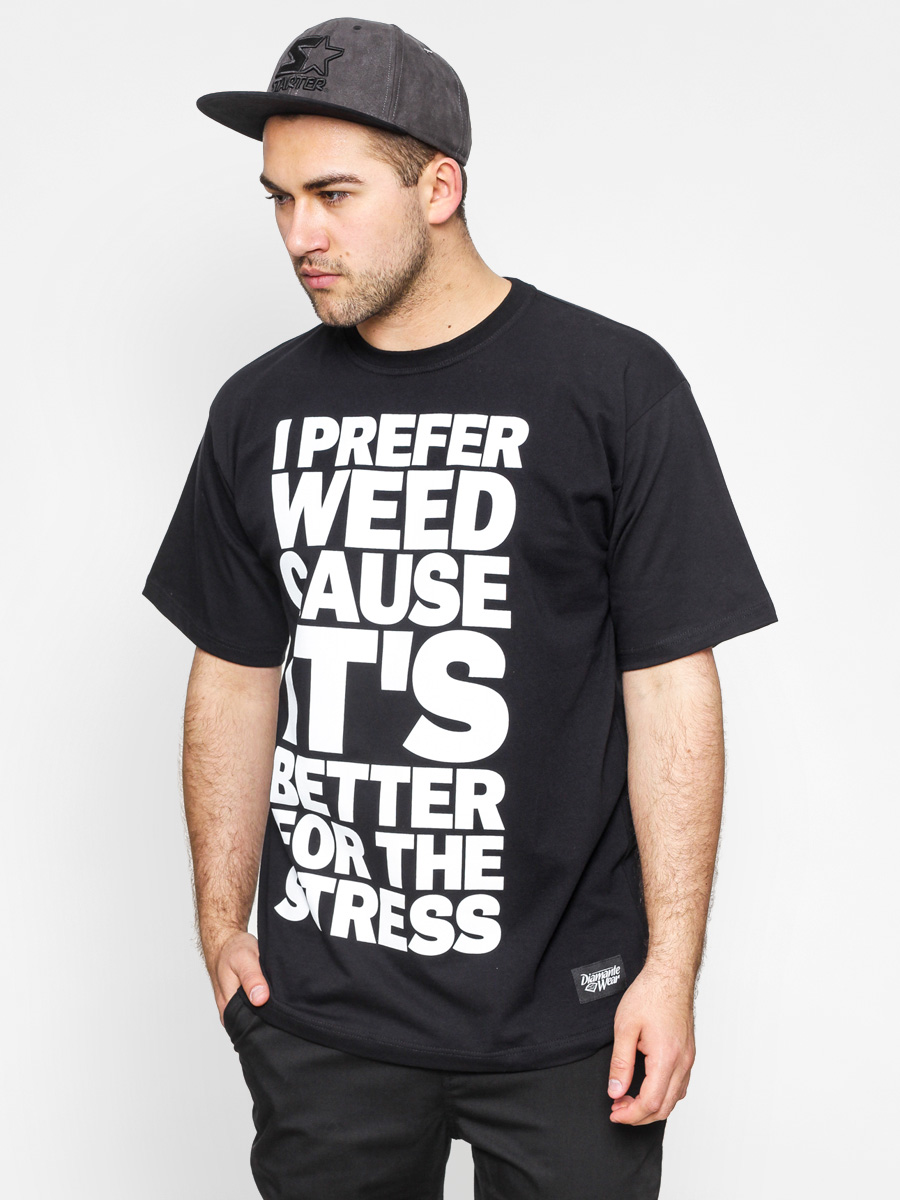 Diamante Wear T-shirt Preffer Weed (black/white)