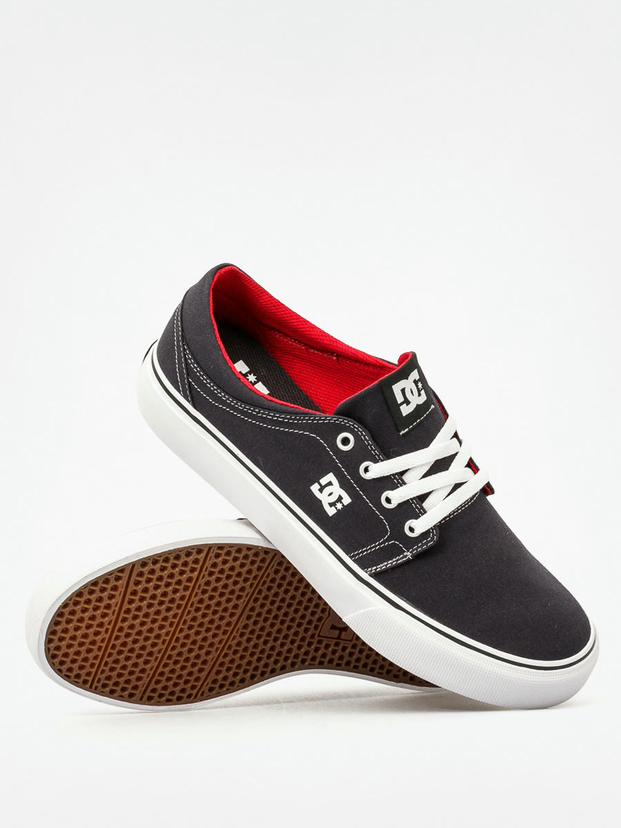 blue and red dc shoes