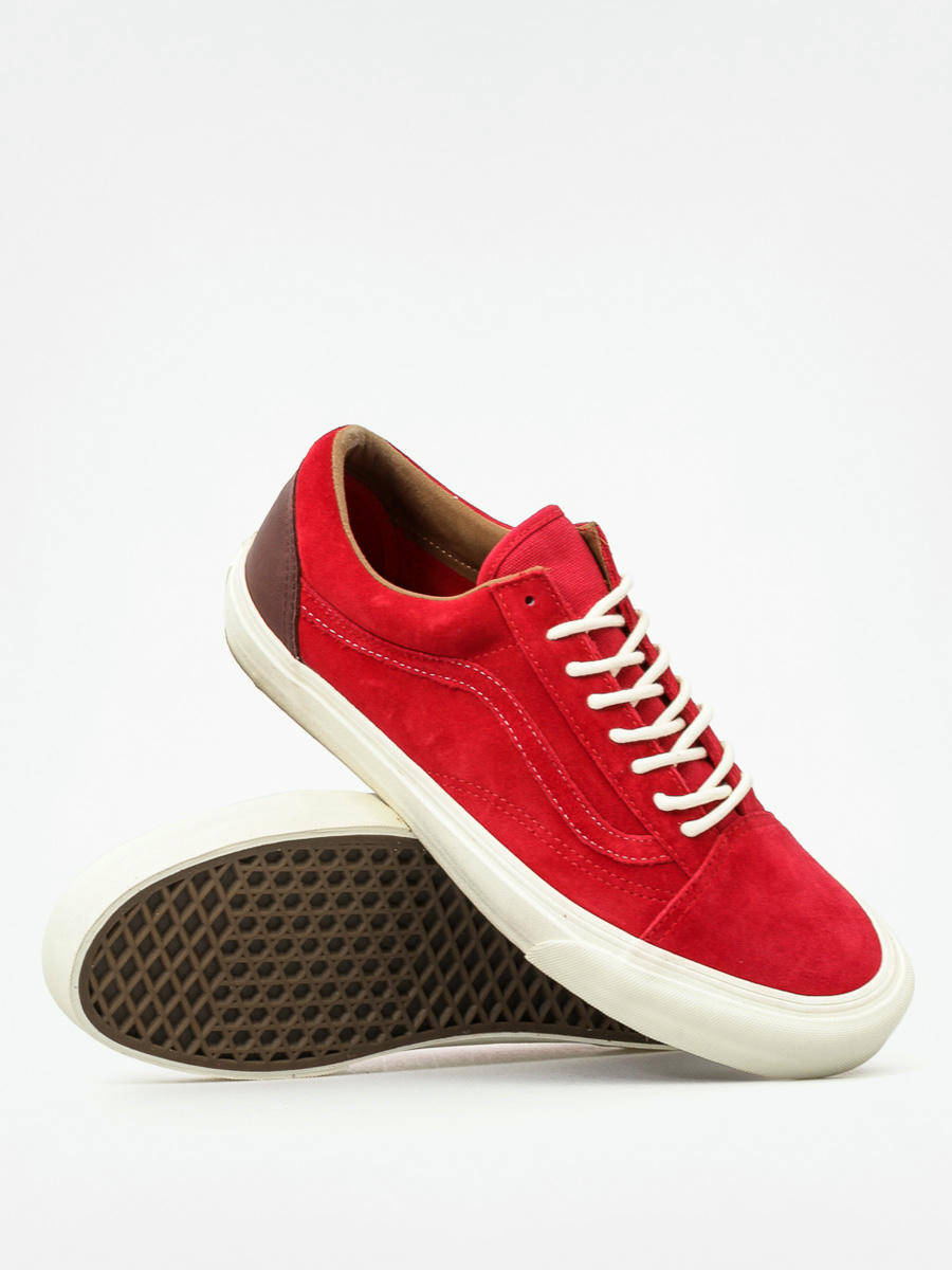 red leather vans shoes