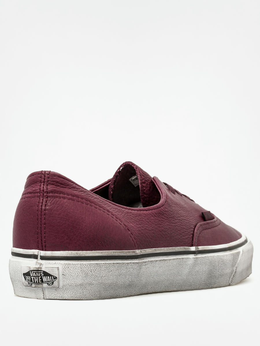 vans leather burgundy