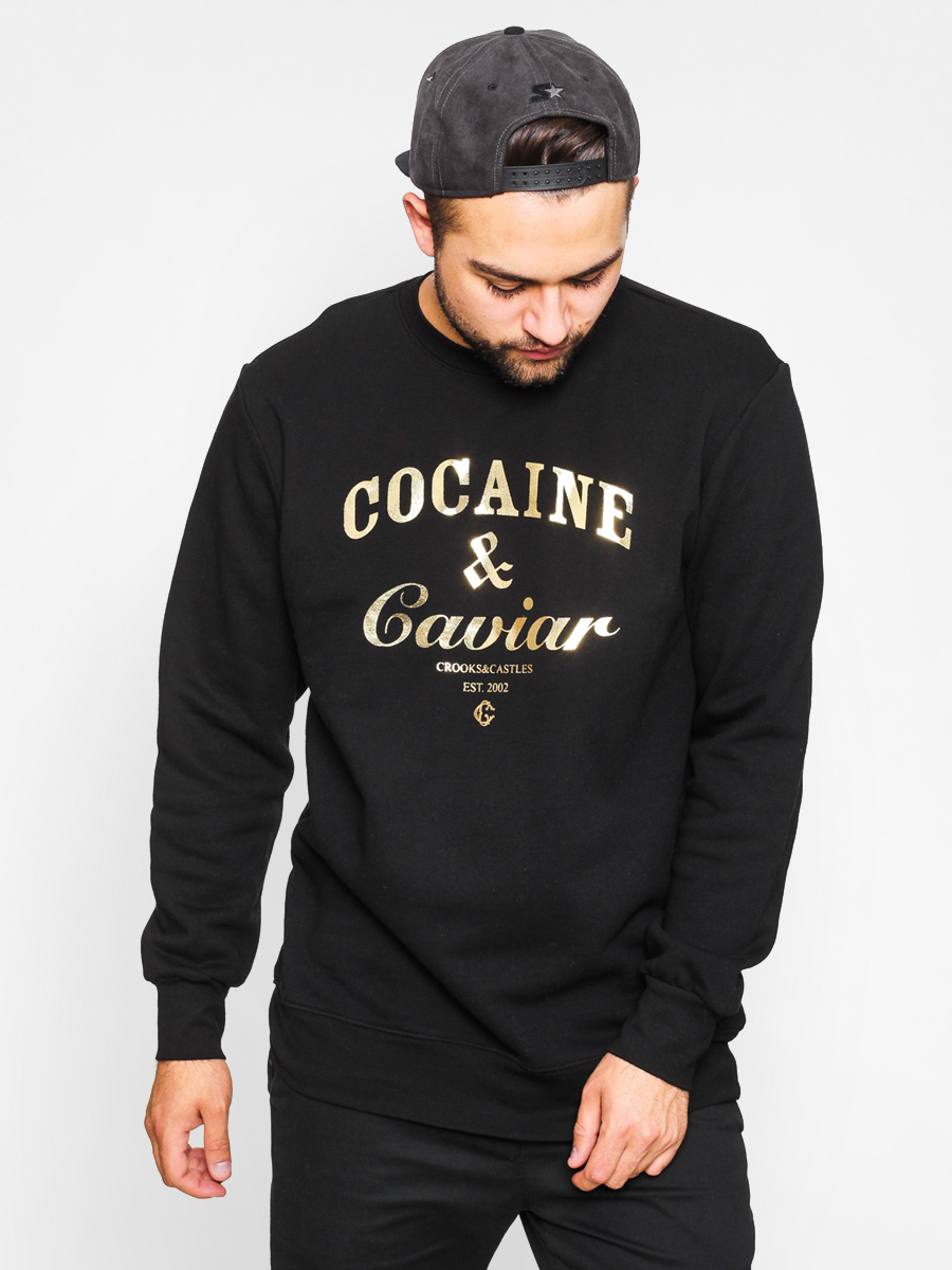 Crooks & Castles Sweatshirt Cocaine And Caviar Foil (black/gold)