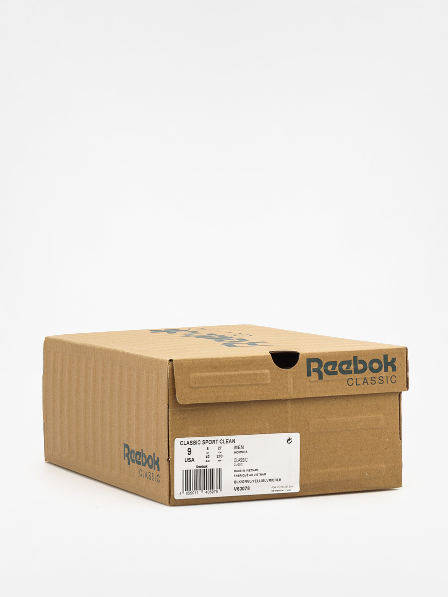 Reebok Shoes Calssic Sport Clean (black/gravel/yellow/silver/chlk)