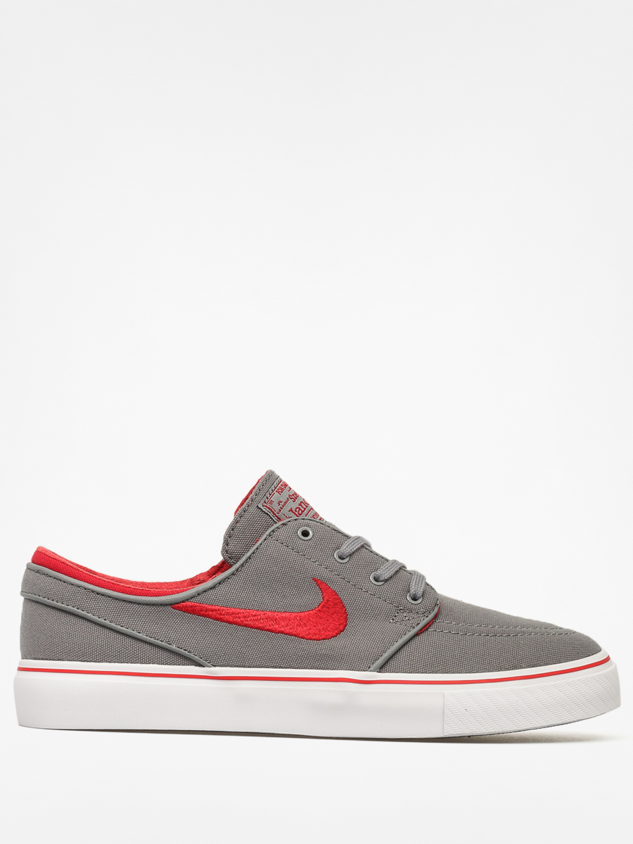 Nike Shoes Zoom Stefan Janoski CNVS (cool grey/gym red white black)