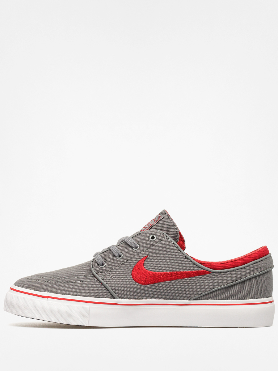 Nike Shoes Zoom Stefan Janoski CNVS (cool grey/gym red white black)