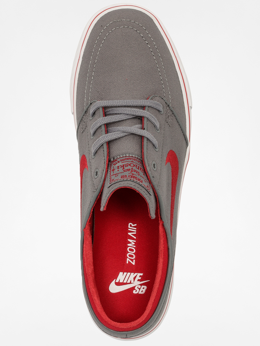 Nike Shoes Zoom Stefan Janoski CNVS (cool grey/gym red white black)