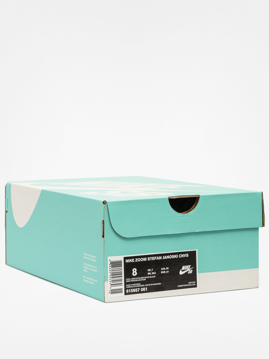 Nike Shoes Zoom Stefan Janoski CNVS (cool grey/gym red white black)