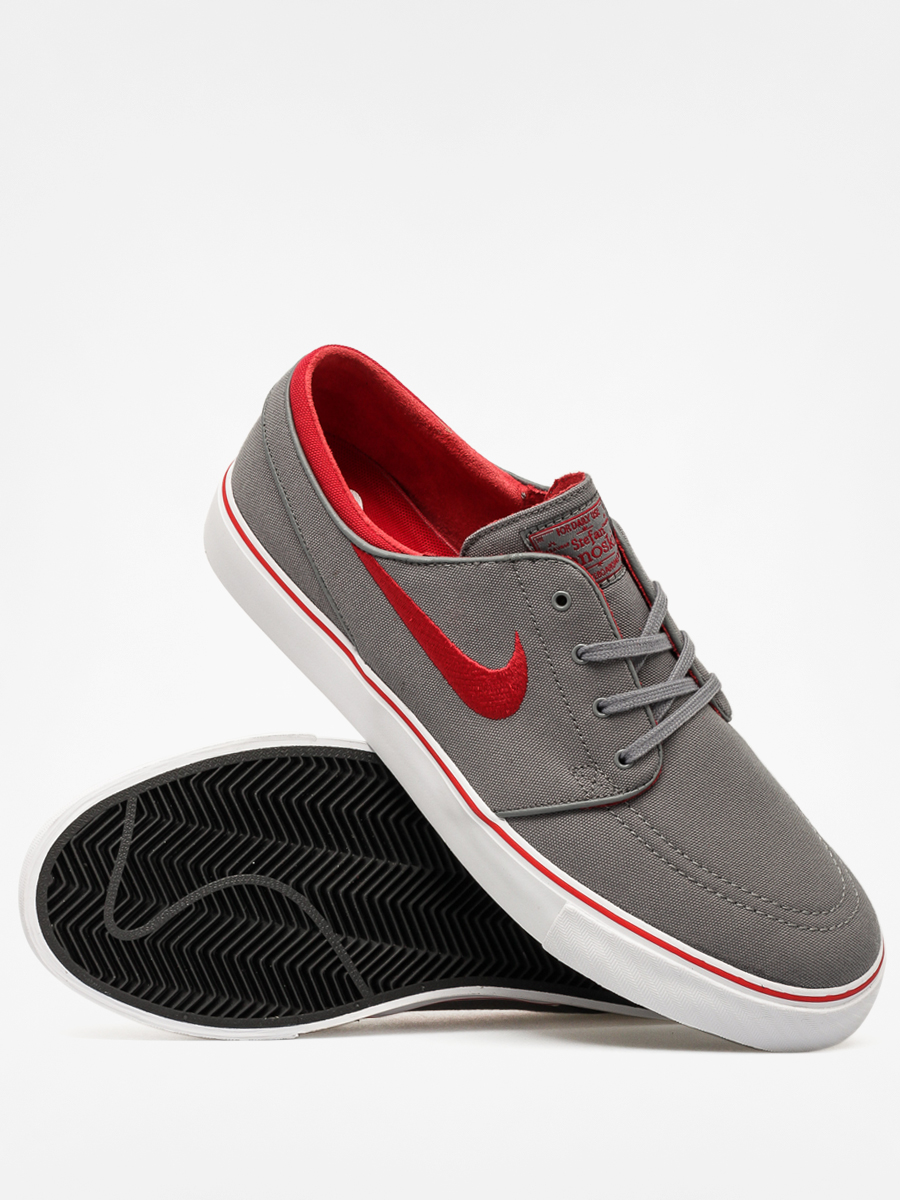 Nike Shoes Zoom Stefan Janoski CNVS (cool grey/gym red white black)
