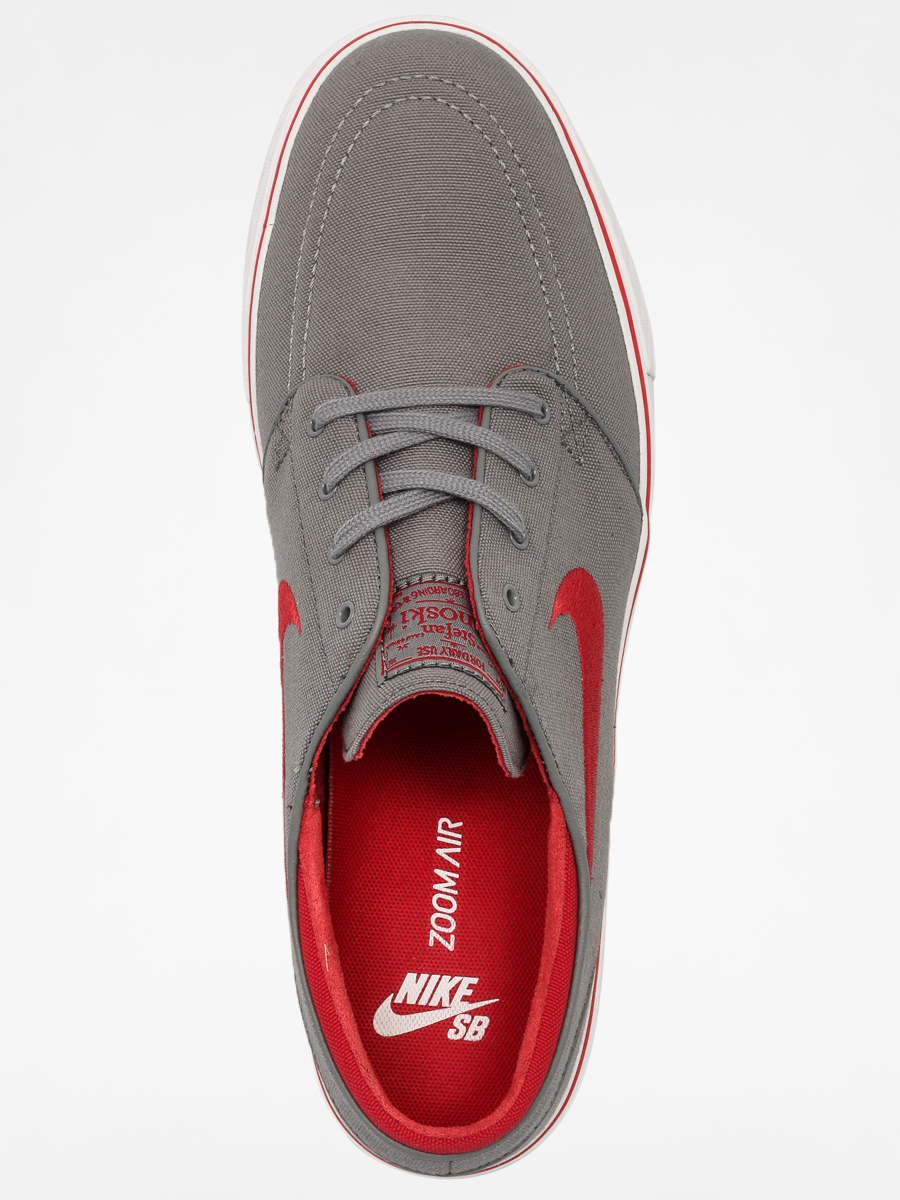 Nike Shoes Zoom Stefan Janoski CNVS (cool grey/gym red white black)
