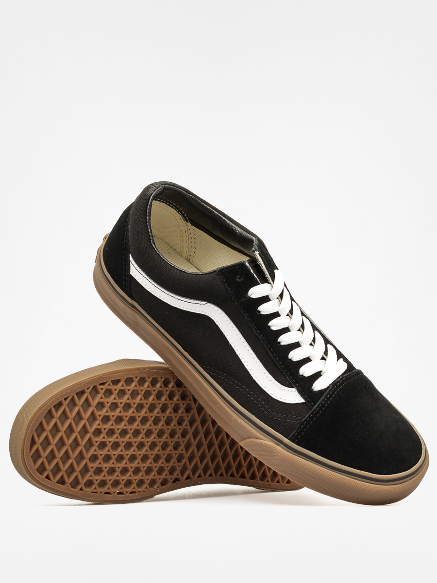 vans old skool shoes - (gumsole) black / medium gum vans old skool shoes - (gumsole) black / medium gum