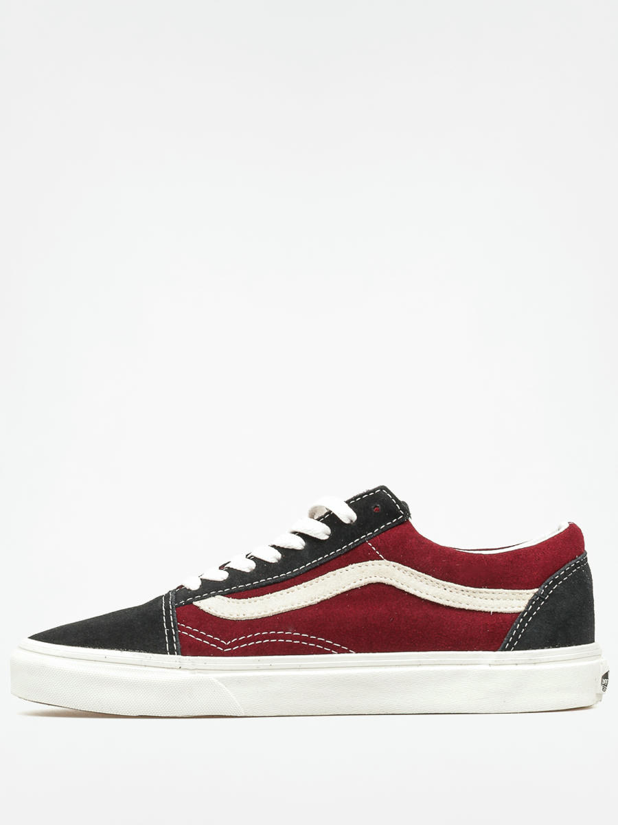 vans maroon and black