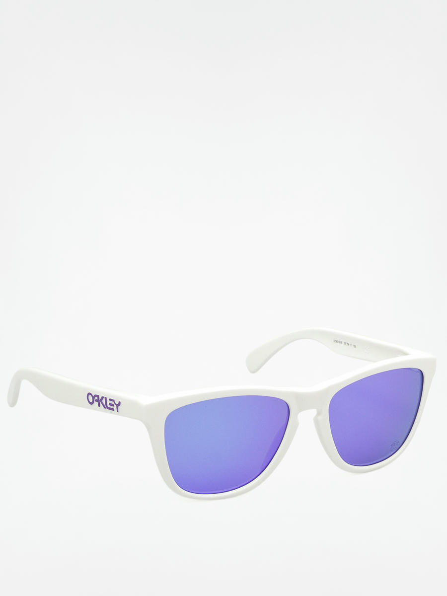 Cyclops ukuelige Forvirret Oakley Sunglasses Frogskins (polished white/violet iridium)