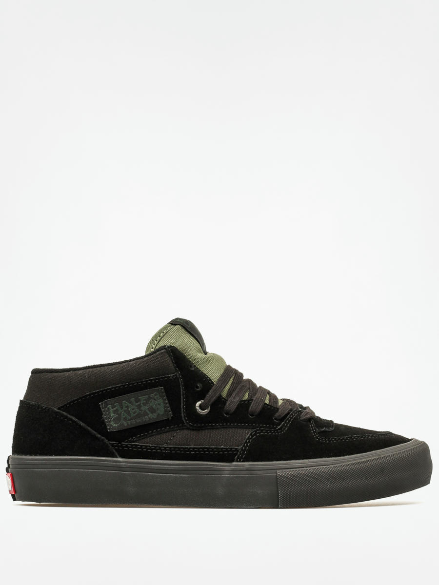 vans half cab pro black black green