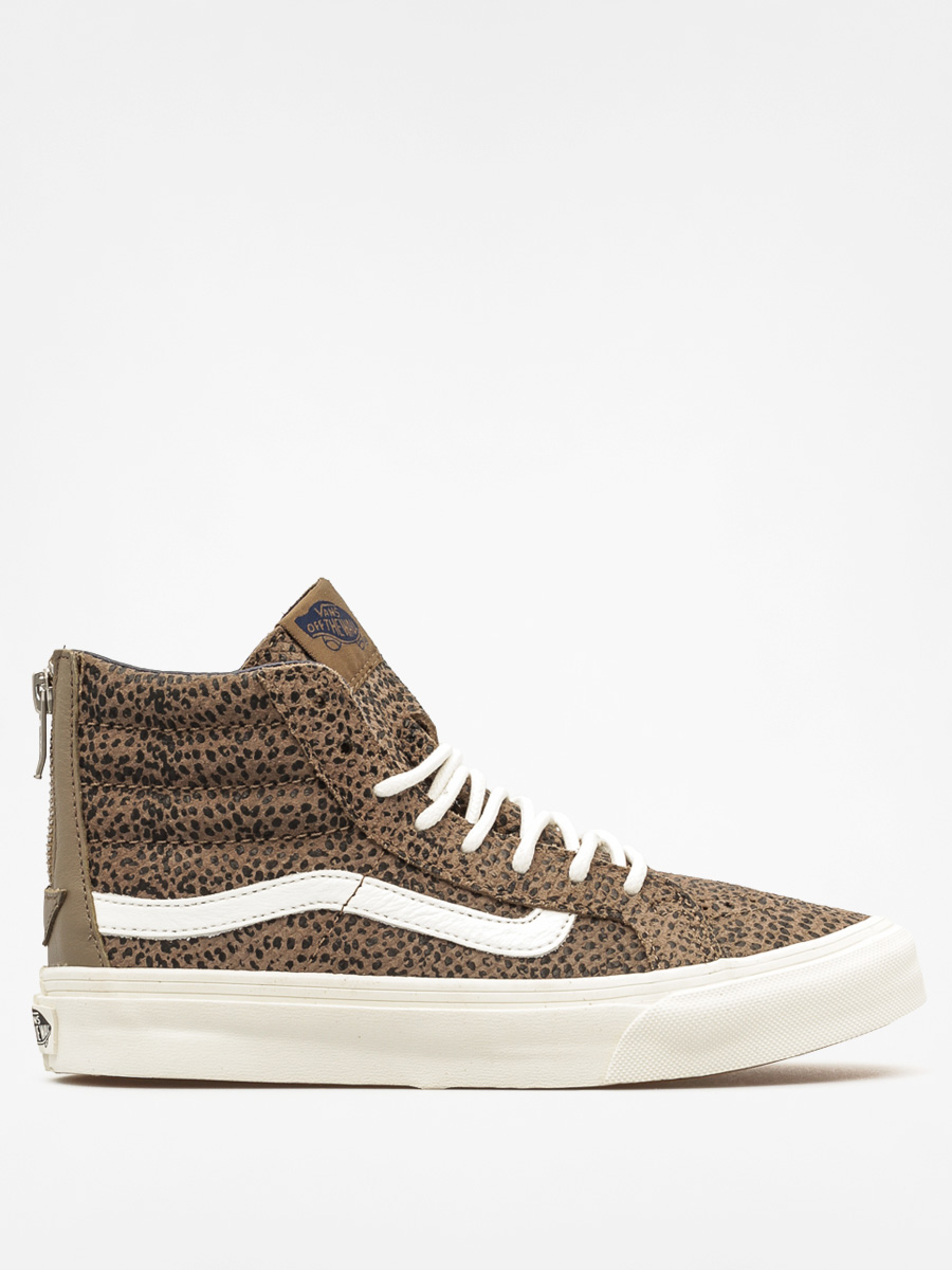 Vans Shoes Sk8 Hi Slim Zip brown (cheetah suede/black/tan)