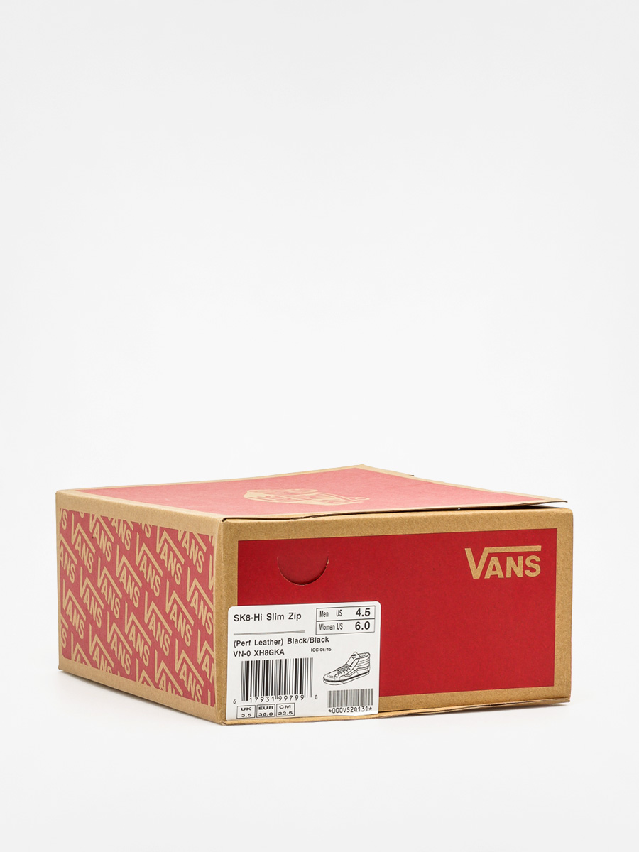 Vans Shoes Sk8 Hi Zip (perf leather/black/black)