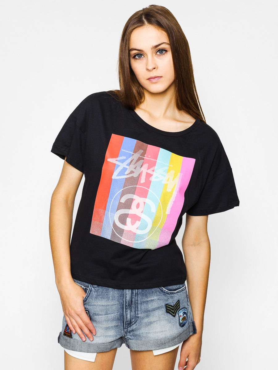 Stussy T-shirt Color Squares Boxy Tee Wmn (black)