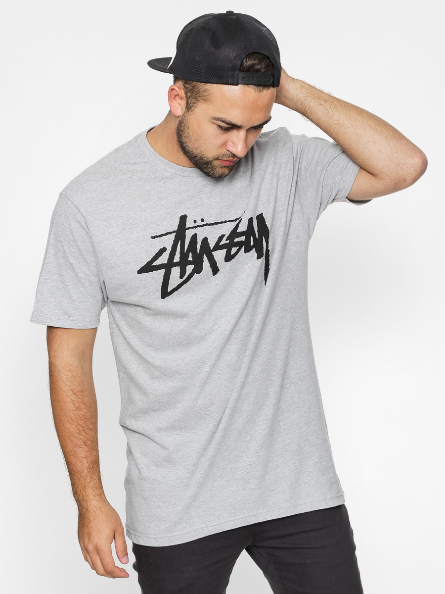 grey stussy t shirt