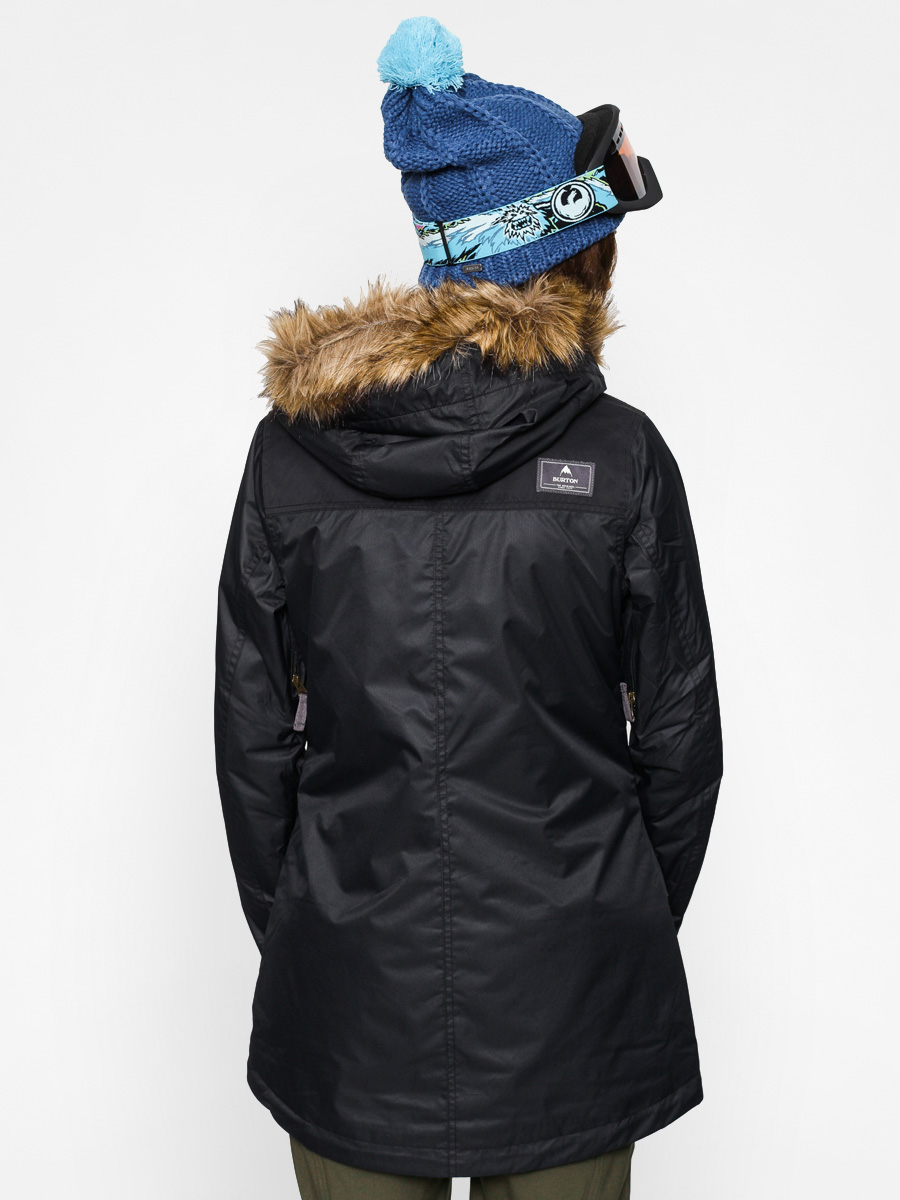Womens Burton Snowboard jacket Hazel (true black/true black waxed)