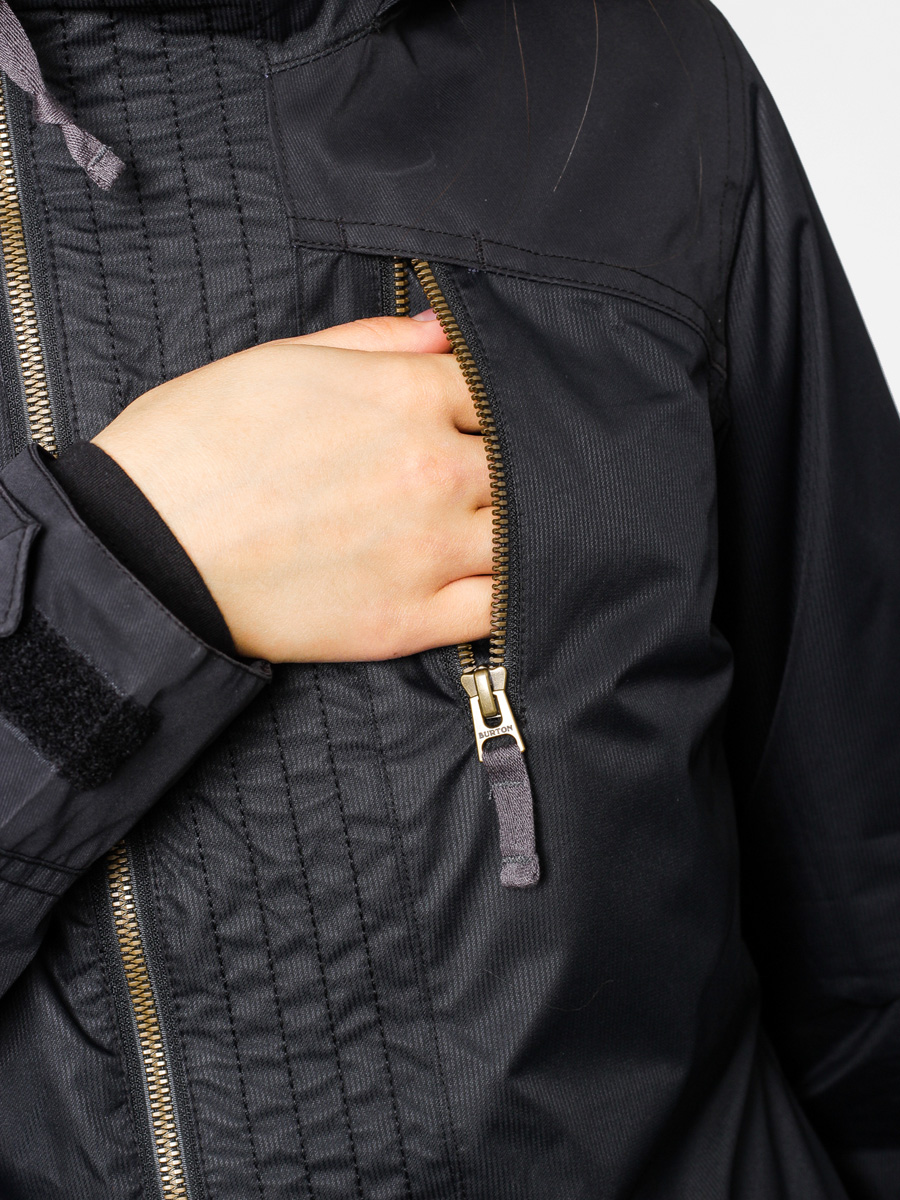 Womens Burton Snowboard jacket Hazel (true black/true black waxed)
