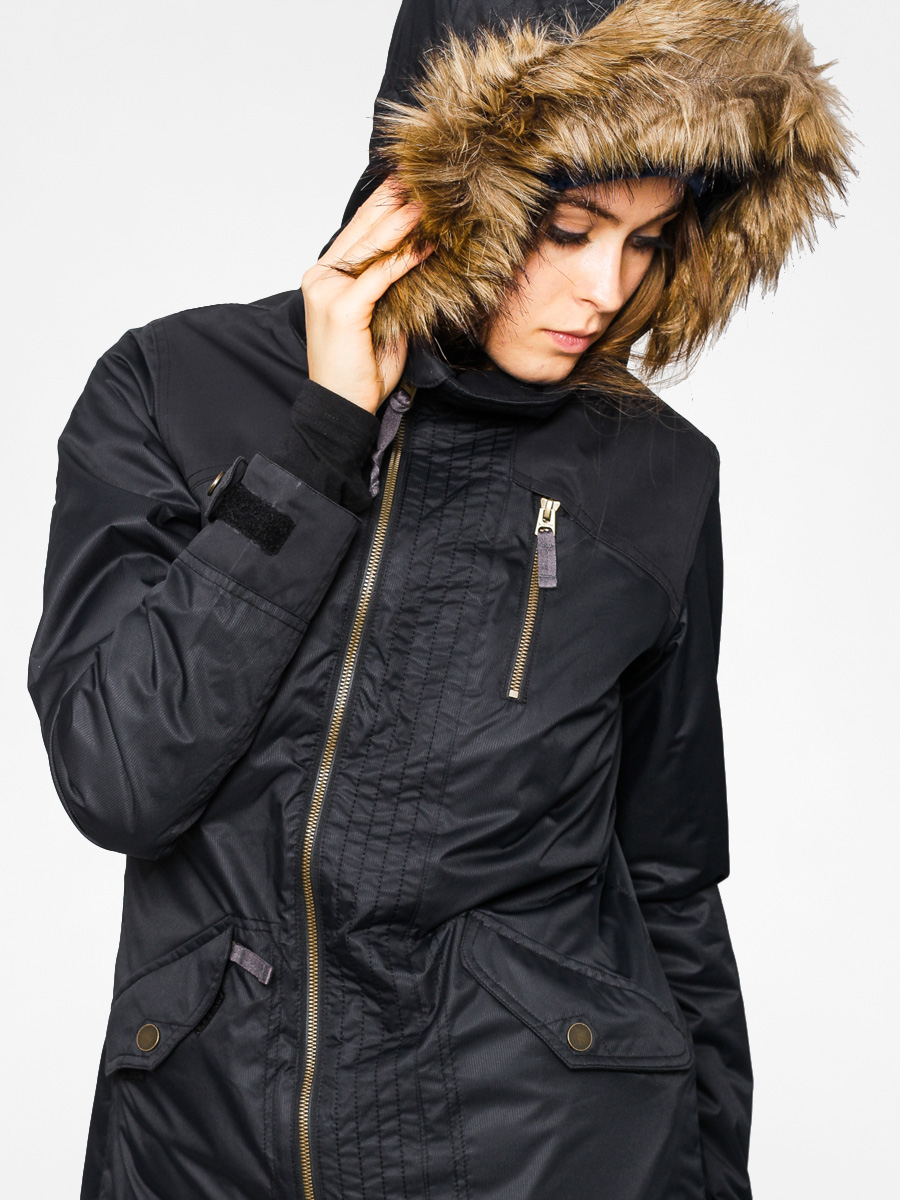 Womens Burton Snowboard jacket Hazel (true black/true black waxed)