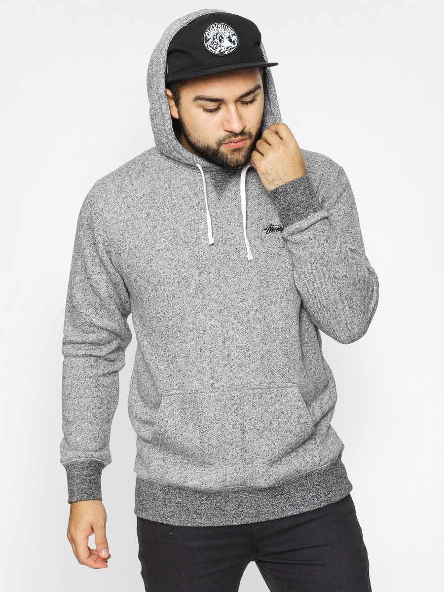 Stussy Hoodie Big Loop HD grey (black heather)