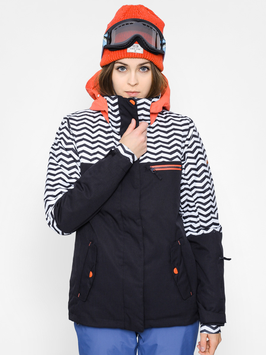 orange black and white jacket