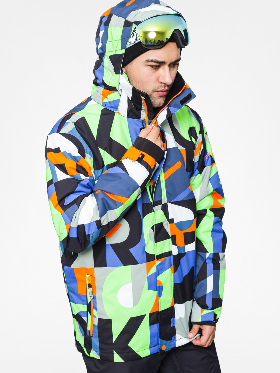 Mens Quiksilver Snowboard jacket Mission Print (multi)