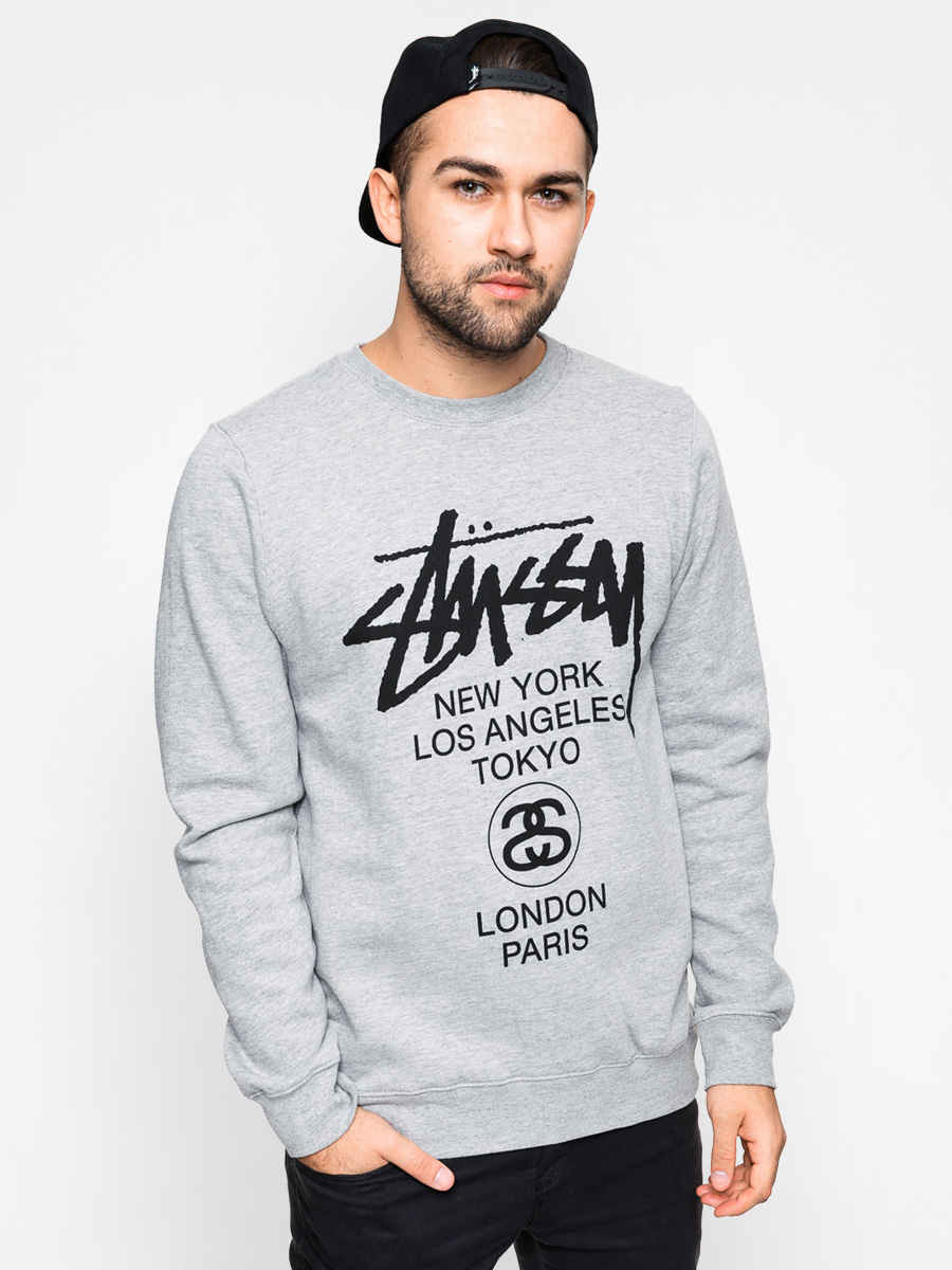 grey stussy crewneck