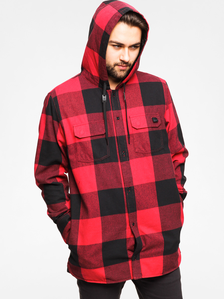 Volcom Snowboard jacket Burl Ins Flannel (red)