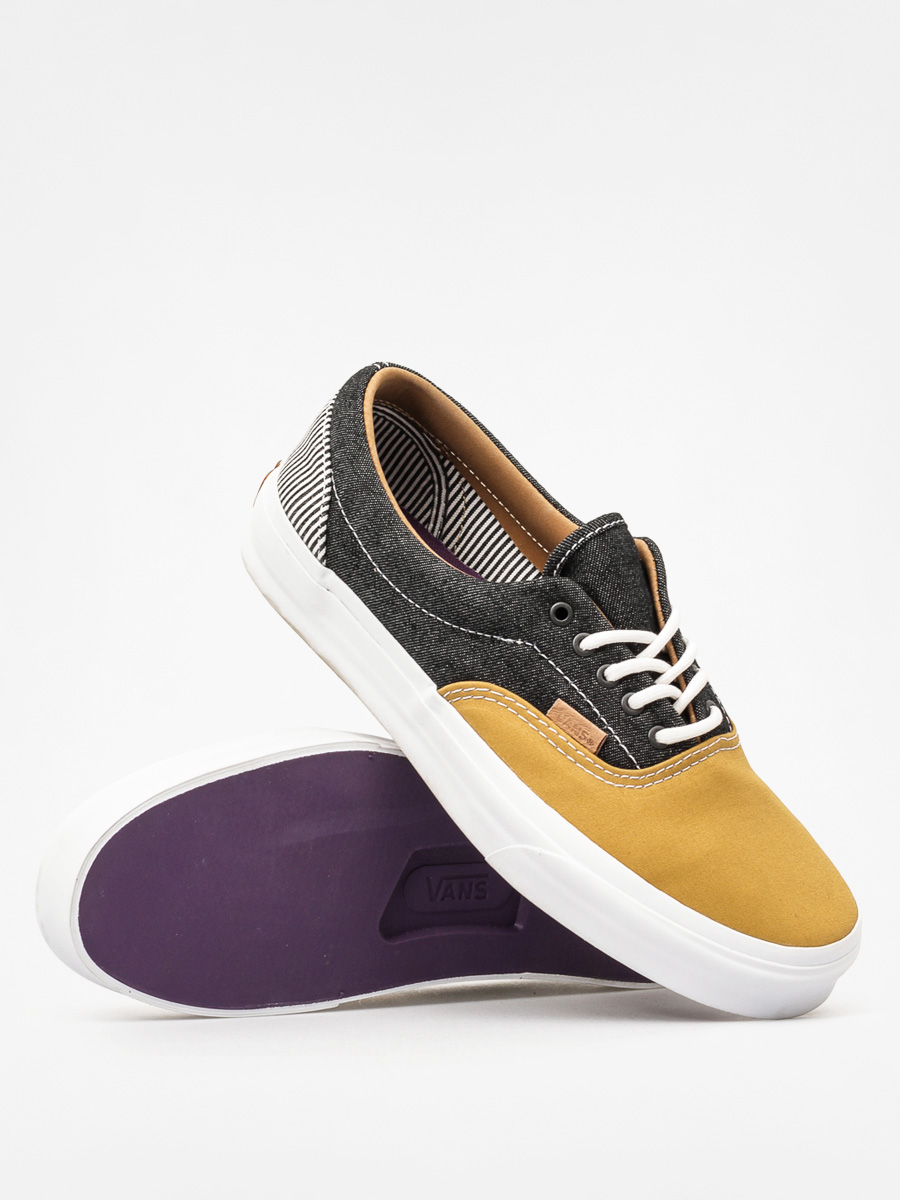 Vans Schuhe Era CA Schwarz twill stripes honey mustard