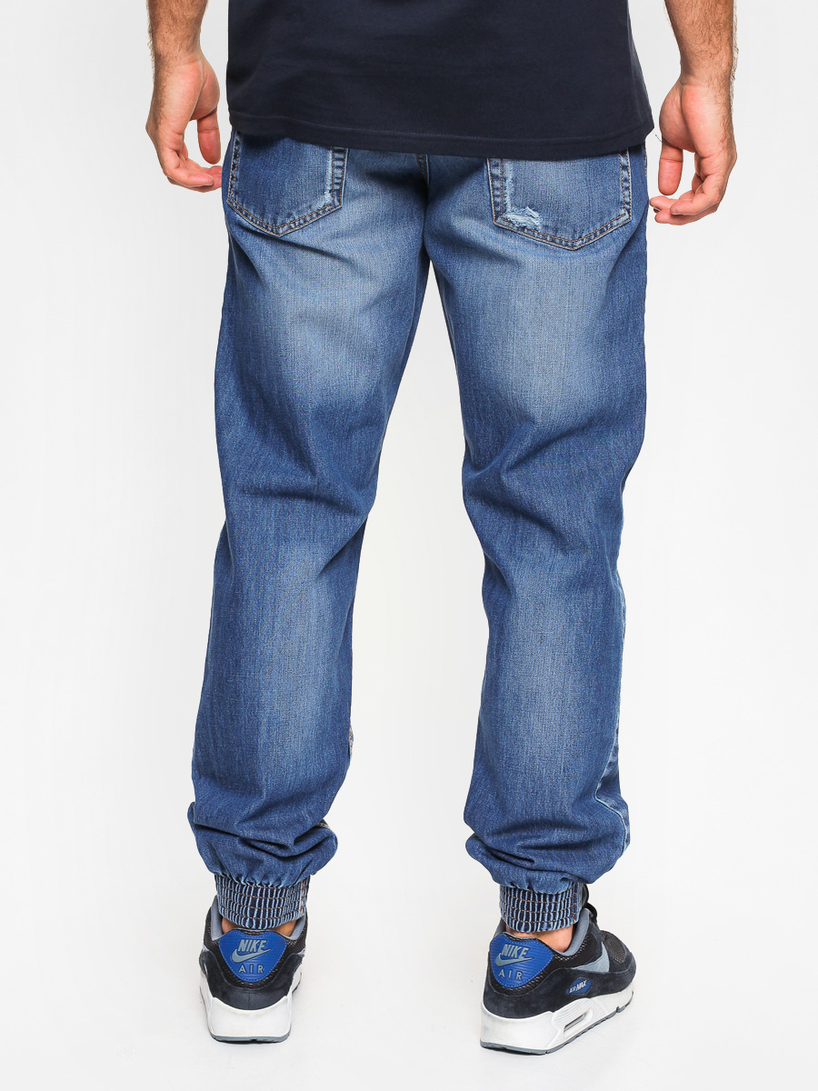 light blue jean joggers