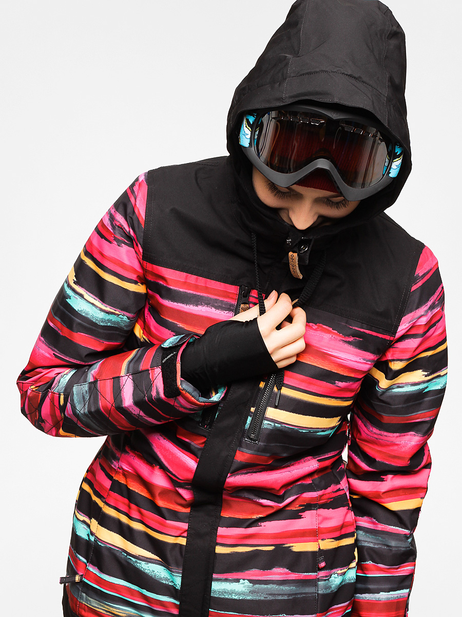 Womens O'Neill Snowboard jacket Stencil (red aop w/black)
