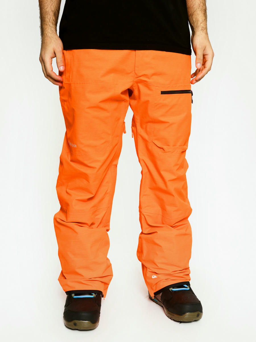 neon orange snow pants