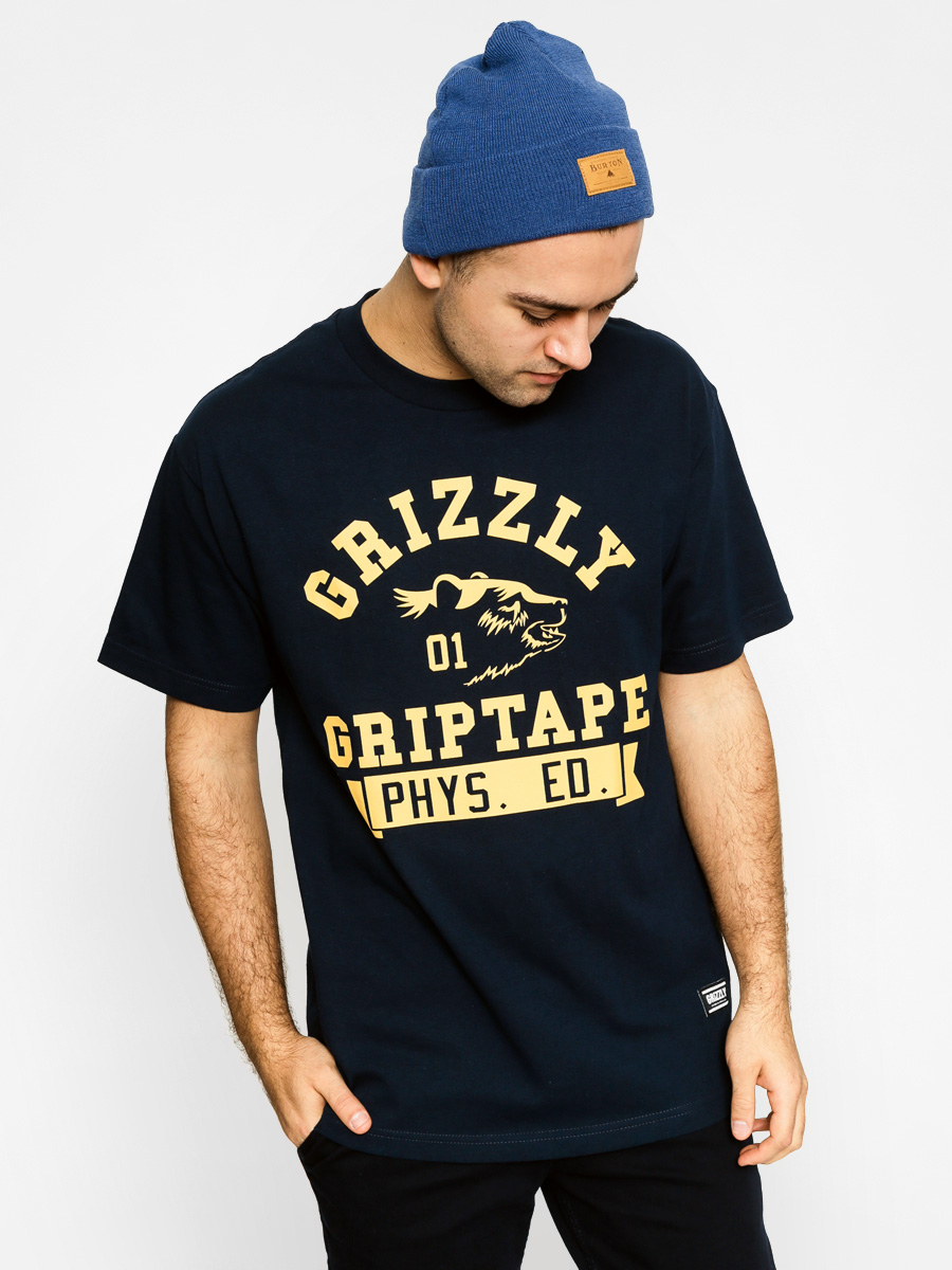 Diamond Grizzly T-shirt Phys Ed Bear (navy)