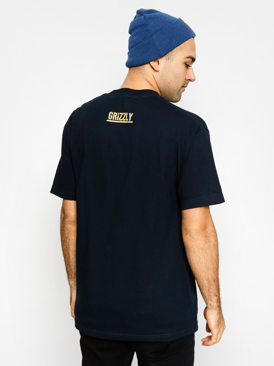 Diamond Grizzly T-shirt Phys Ed Bear (navy)
