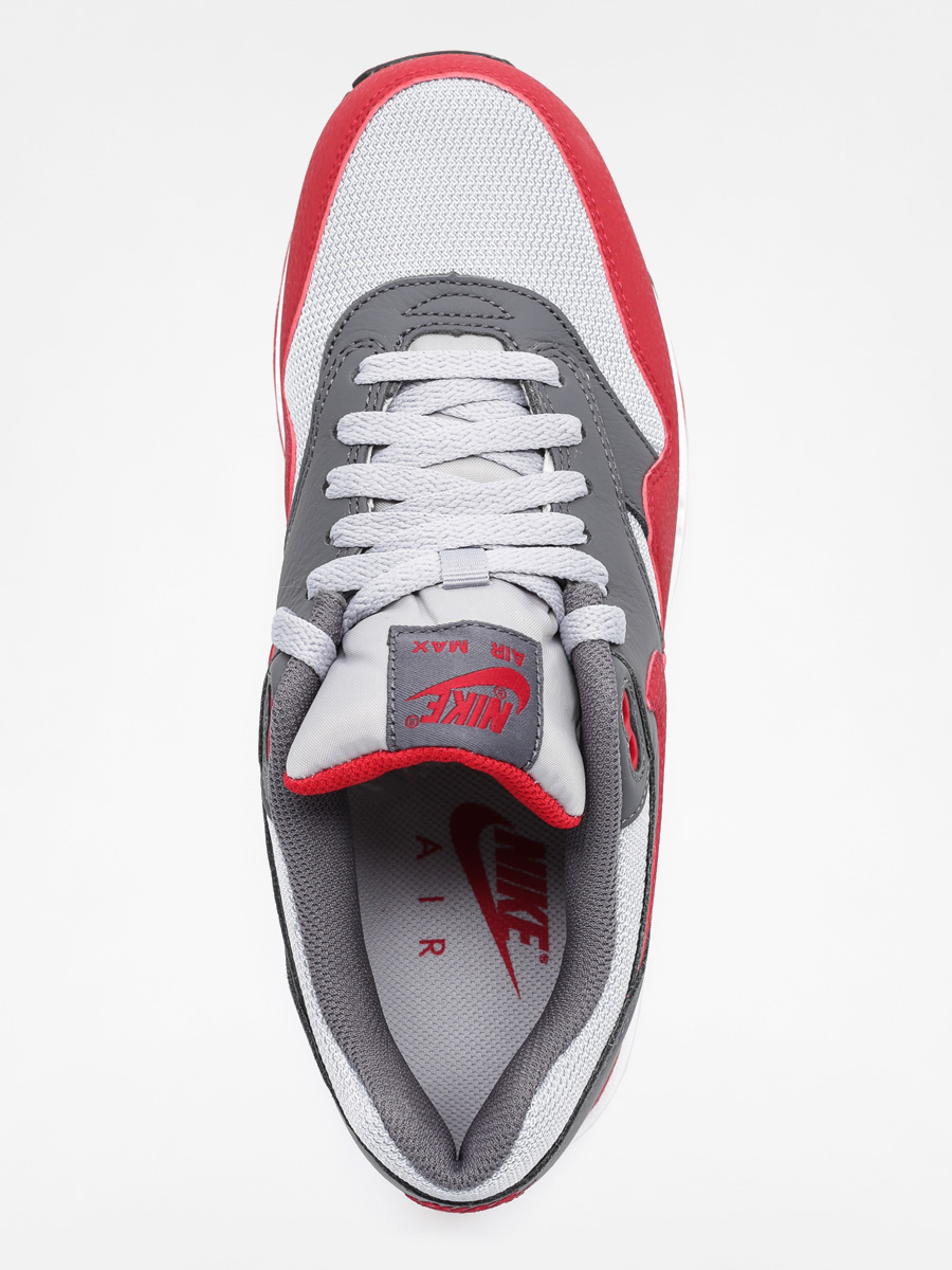 Nike Air Max1 Essential Wolf GreyGym Red Dark Grey Nike Air Max1 Essential Wolf GreyGym Red Dark Grey