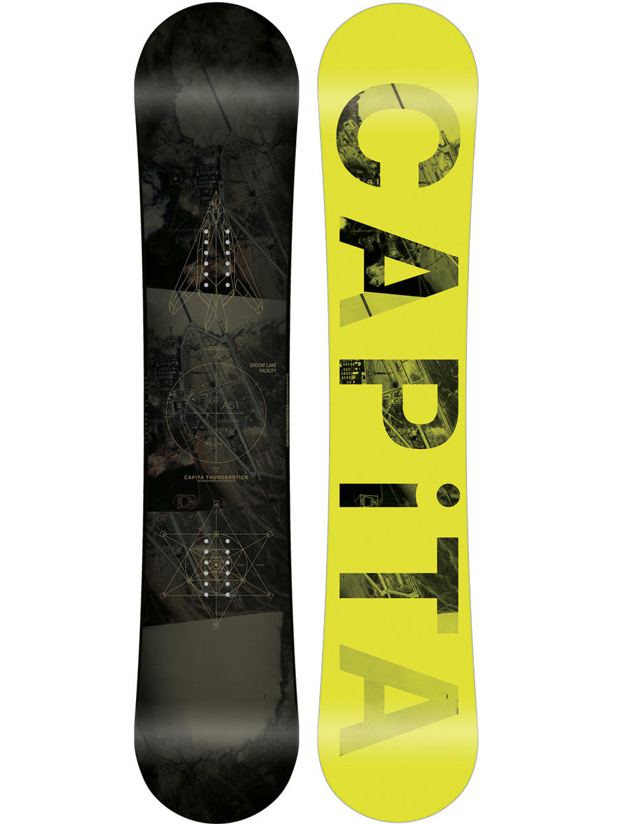 Paard Convergeren kampioen Capita Snowboard Thunder Stick (dark grey/lime print)
