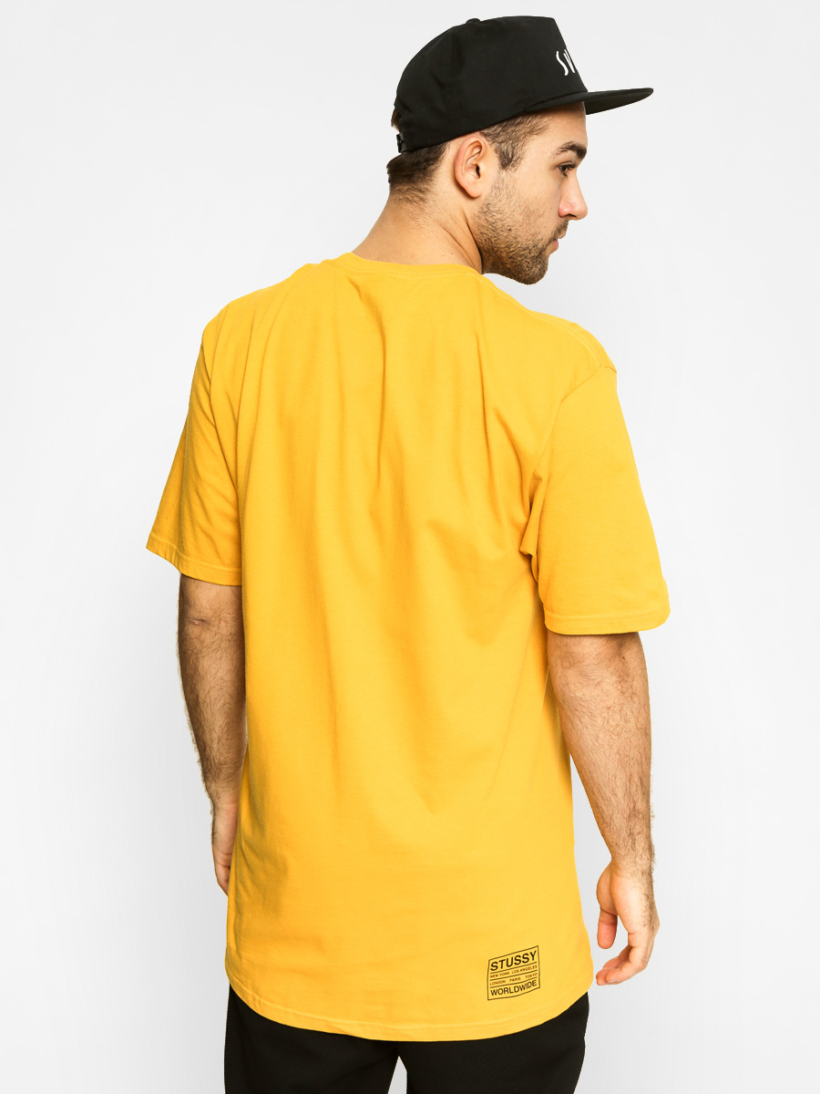 Stussy T-Shirt Worldwide Map (mustard)