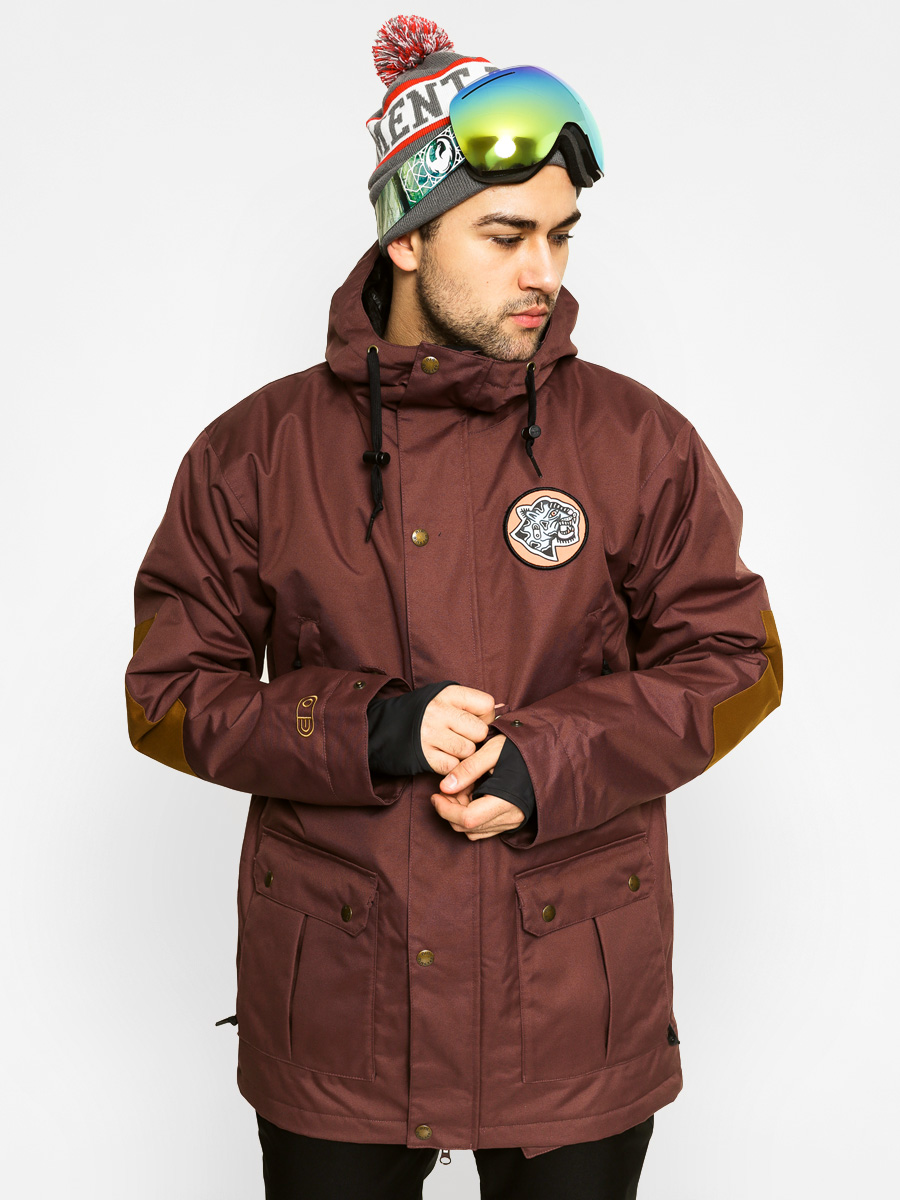 Mens Airblaster Snowboard jacket Grumpy (dark oxblood)