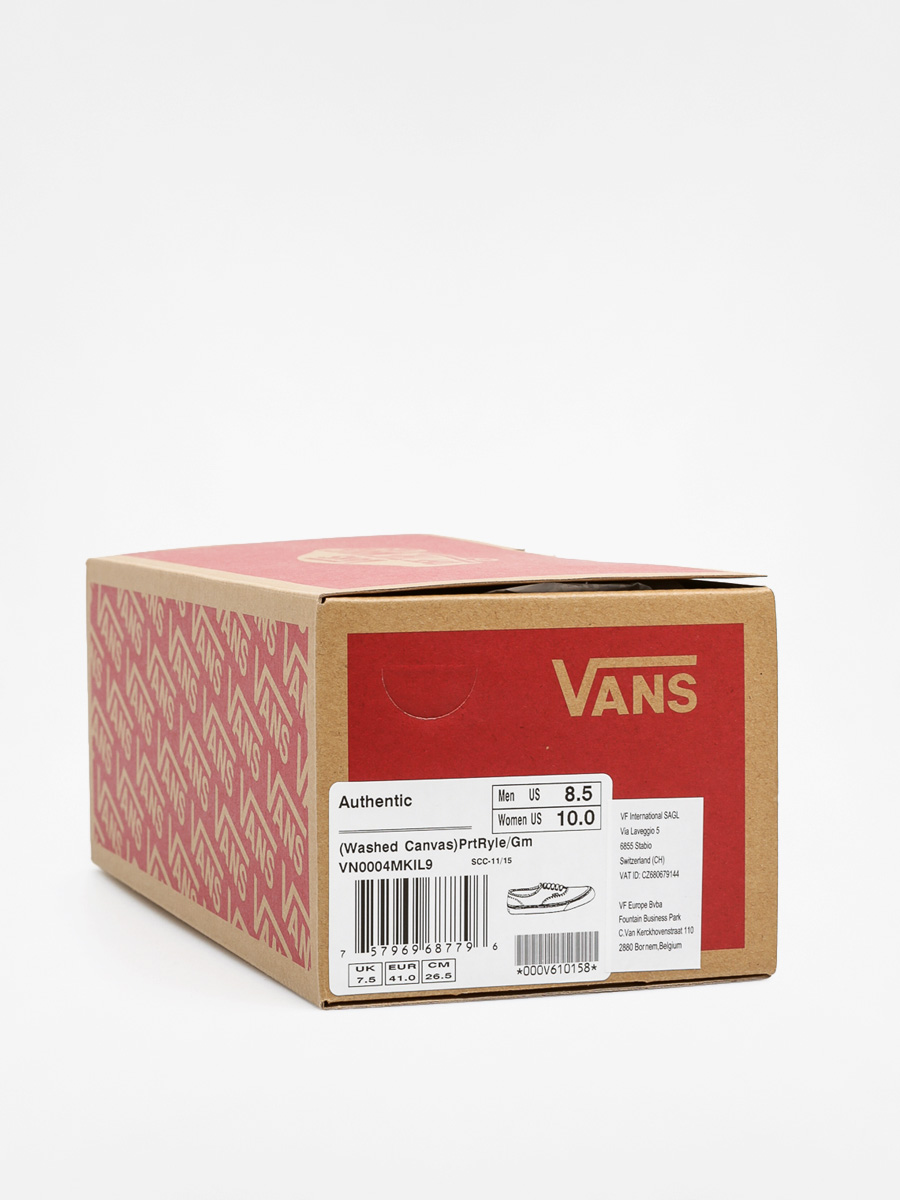 Vans Shoes Authentic (washed canvas/port royale/gum)
