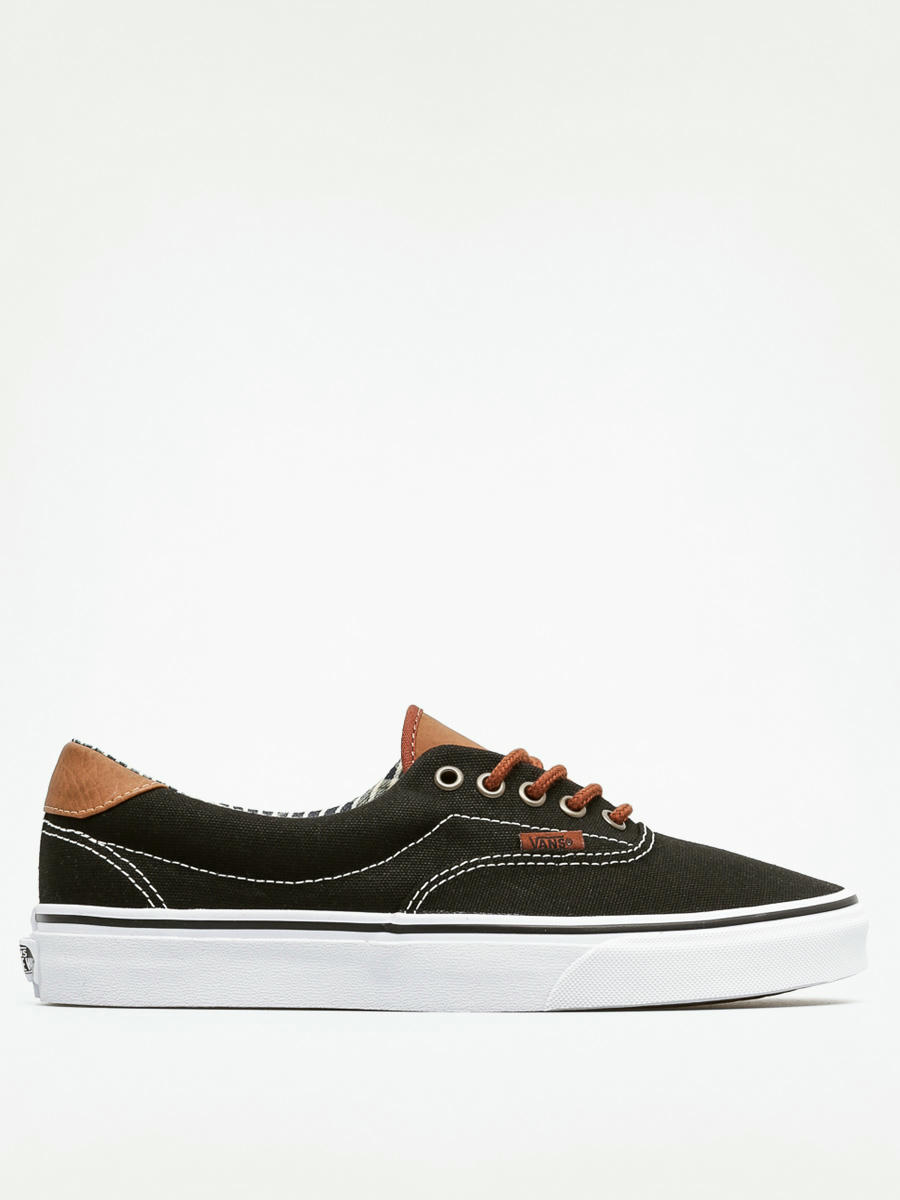 black vans with brown stripe