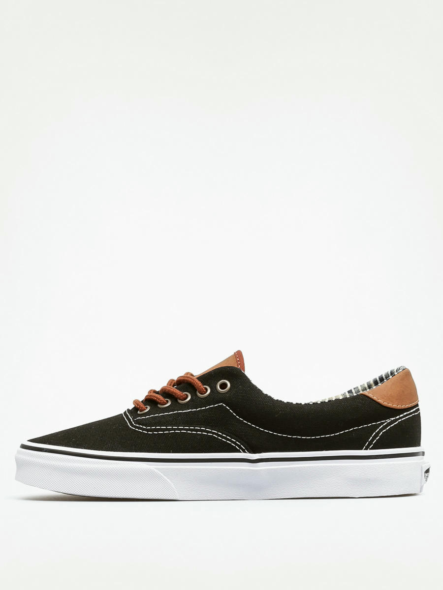 black vans with brown stripe