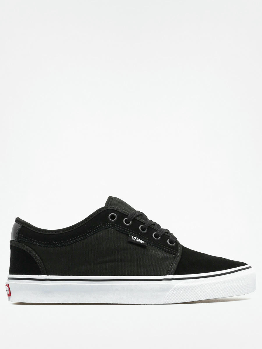 vans suede black and white