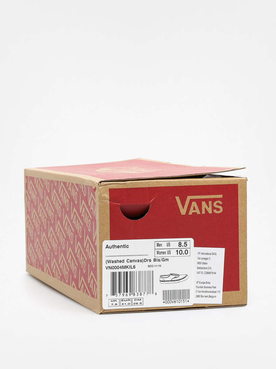 Vans Shoes Authentic (washed canvas/dress blues/gum)