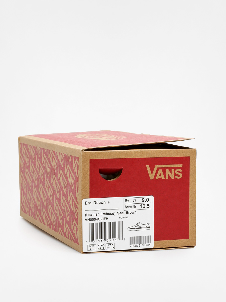 Vans Schuhe Era Decon + (leather emboss/seal brown)