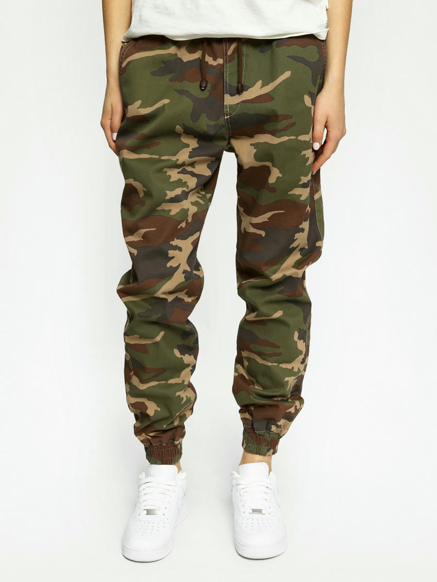 mens camo twill joggers